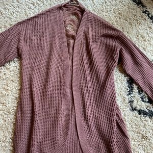 Distressed Knit Cardigan Sweater